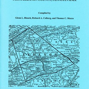 "Postal Markings on Stampless Mail from Lebanon County, Pennsylvania" Compiled by Glenn L. Blauch, Richard A. Colberg, amd Thomas C. Mazza. Picture of country map depicted in lower section of cover.